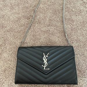 YSL Quilted Wallet on Chain
